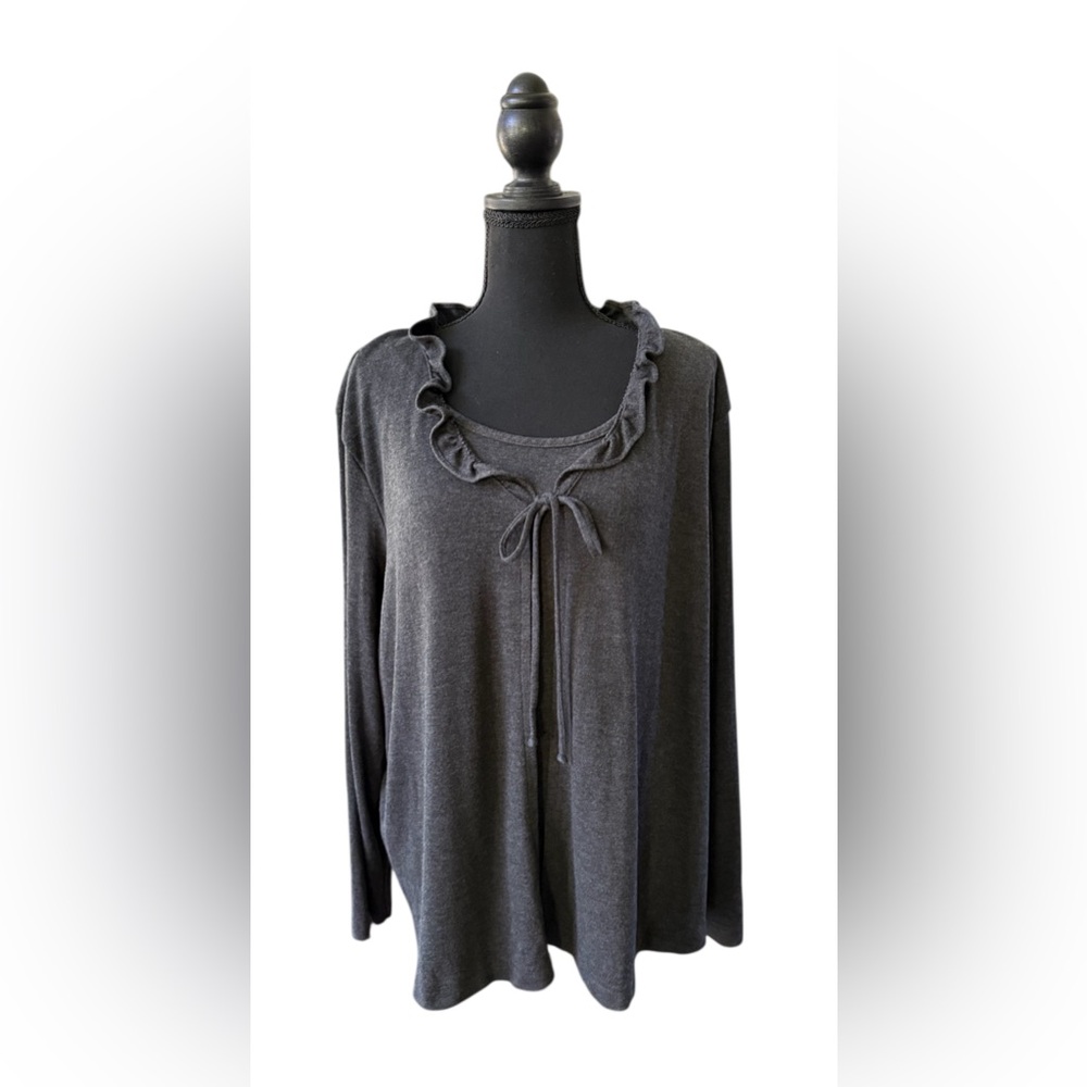 Kathie Lee Collection Charcoal Women's Cardigan
